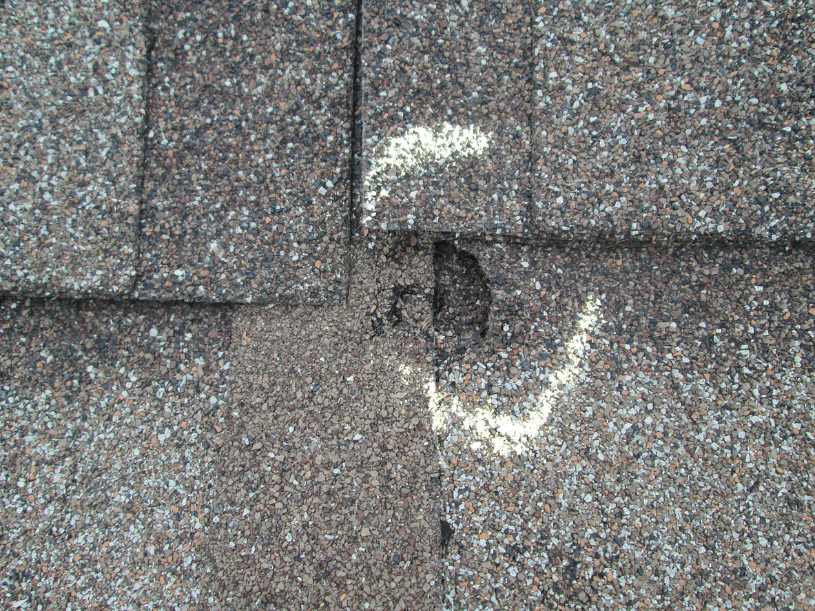 Roof Shingle Hail Damage Repair